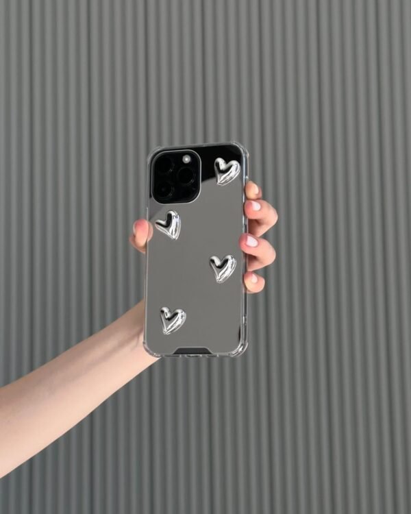 3D heart Mirror iPhone case