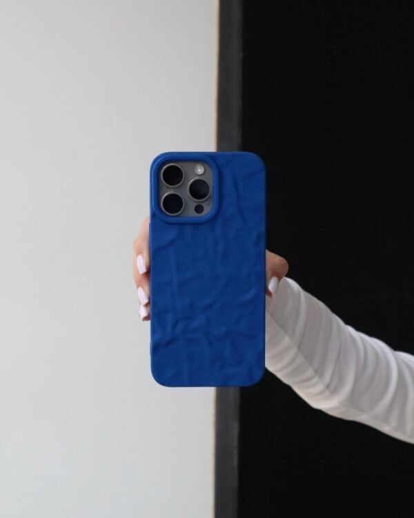 blue matte iPhone case