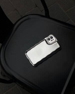3D Curly Wave Silver iPhone case