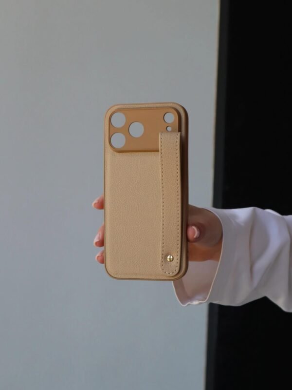 Khaki Leather iPhone case