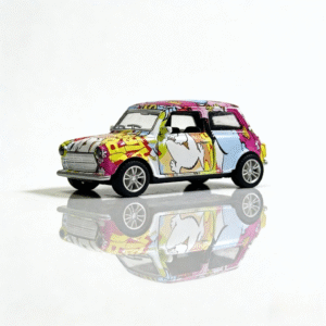 Toi-Toys die-cast metal toy car designed like a 1974 Mini Cooper.