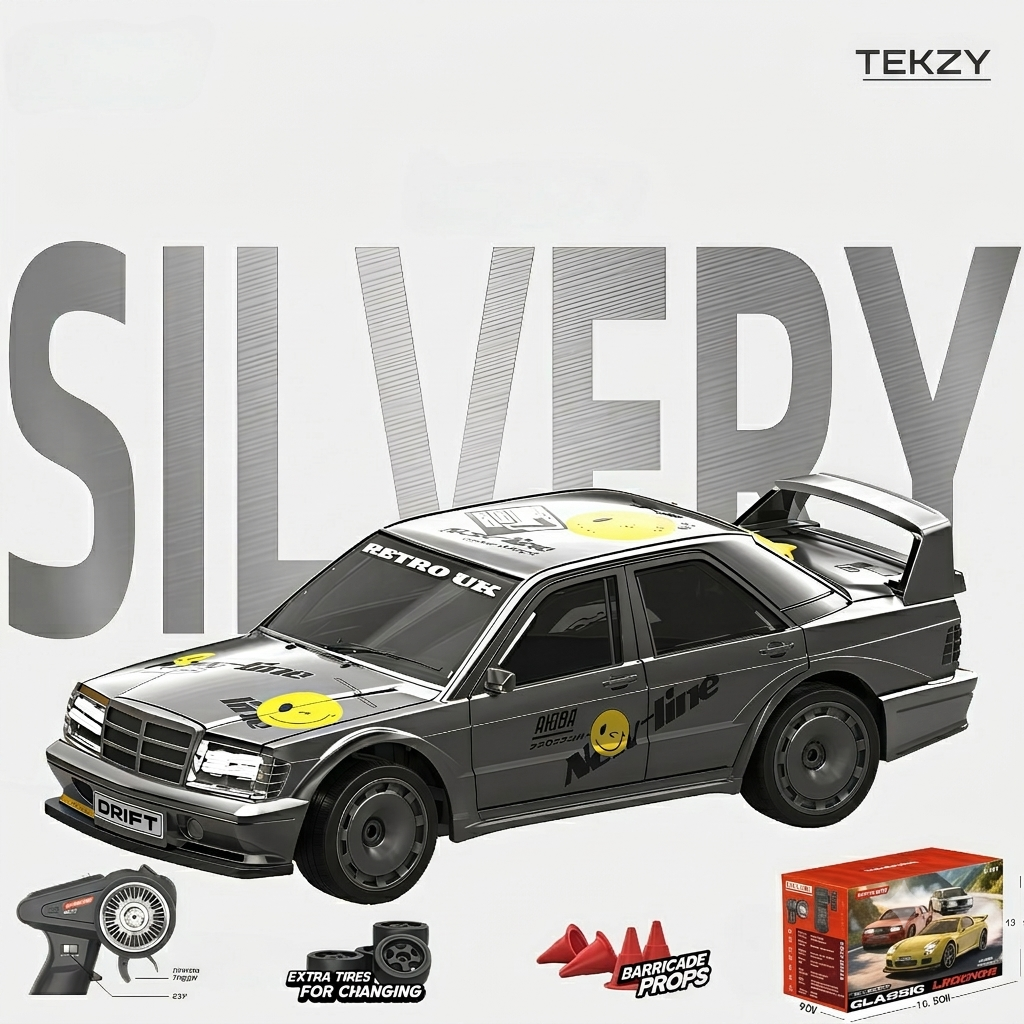 1/43 scale Mazda RX-7 JDM model mini RC drift car featuring RGB