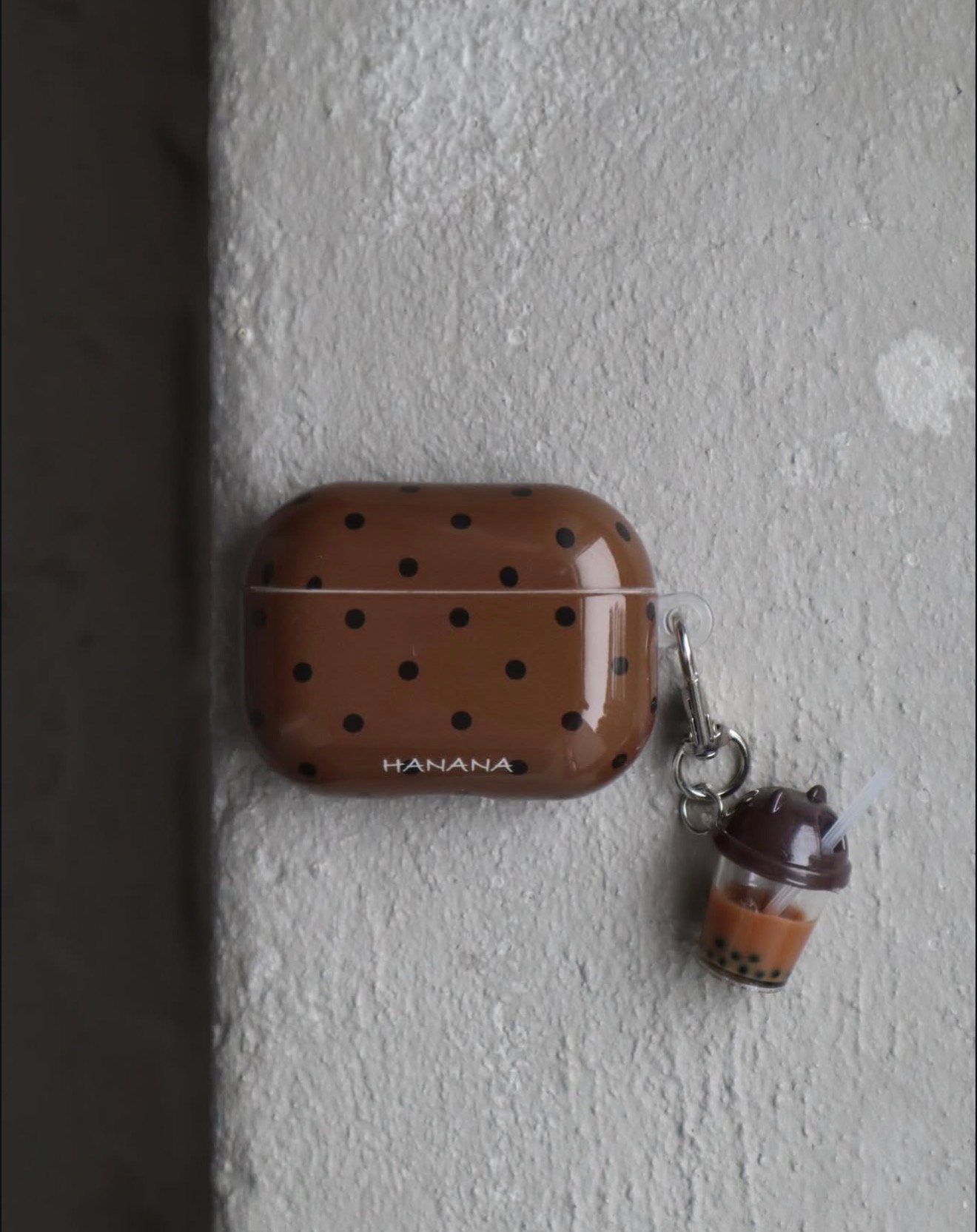 Black Polka AirPods Case