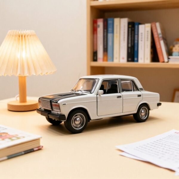 classic white Lada 2107 sedan