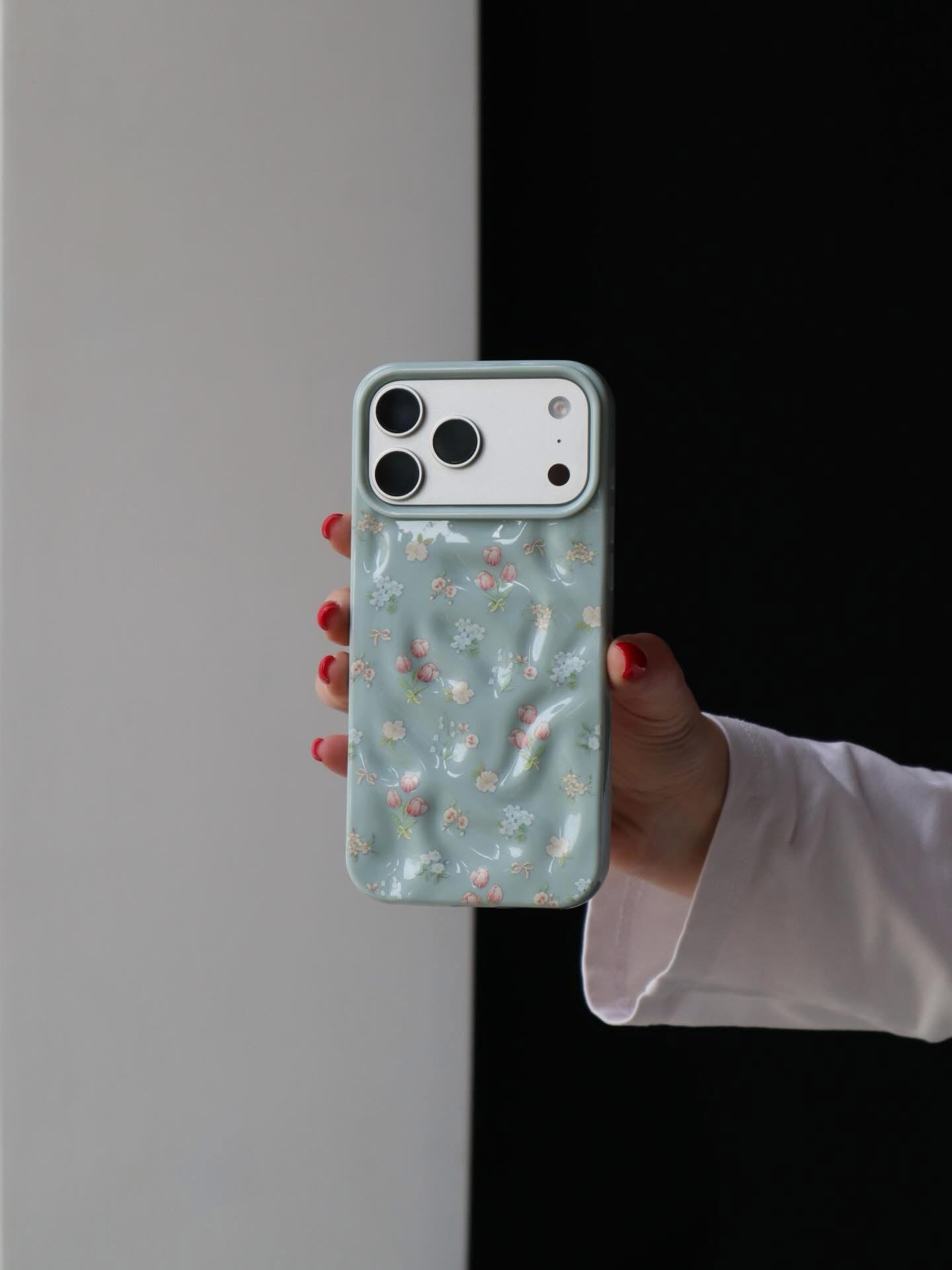 Pink floral iPhone case