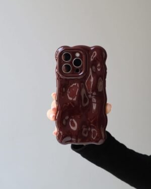 burgundy, wavy phone case
