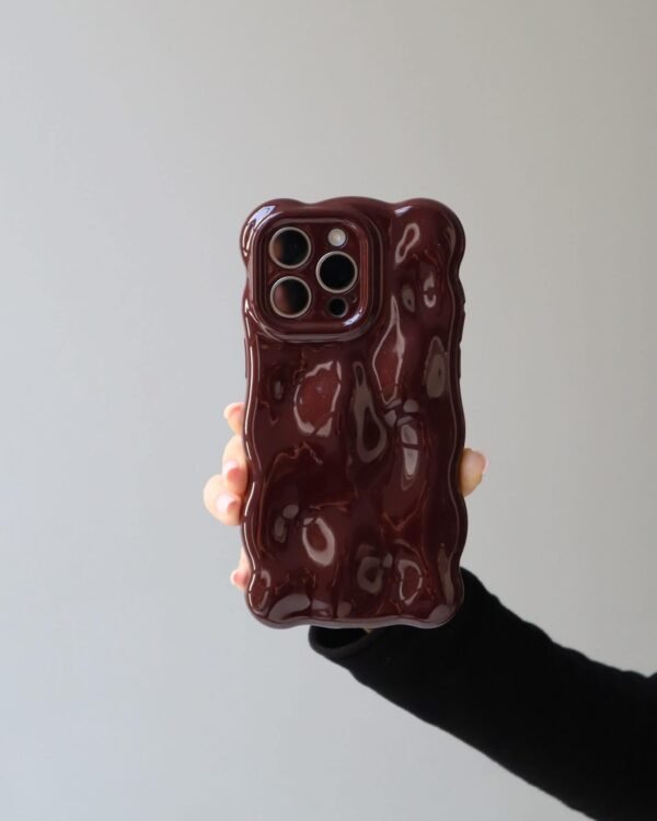 burgundy, wavy phone case