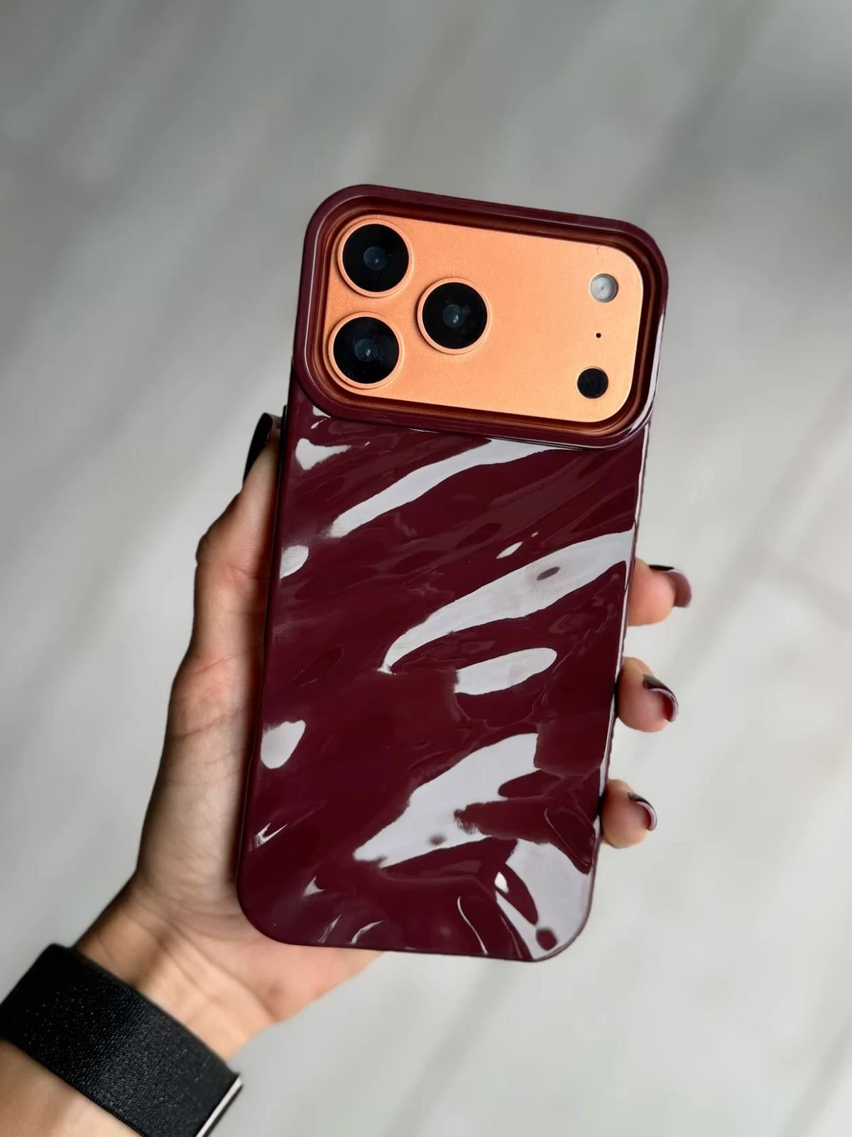 Cherry wavy iPhone case