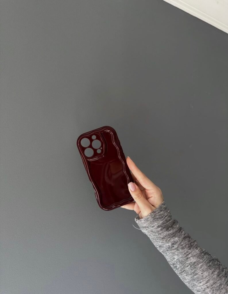Burgundy iPhone case