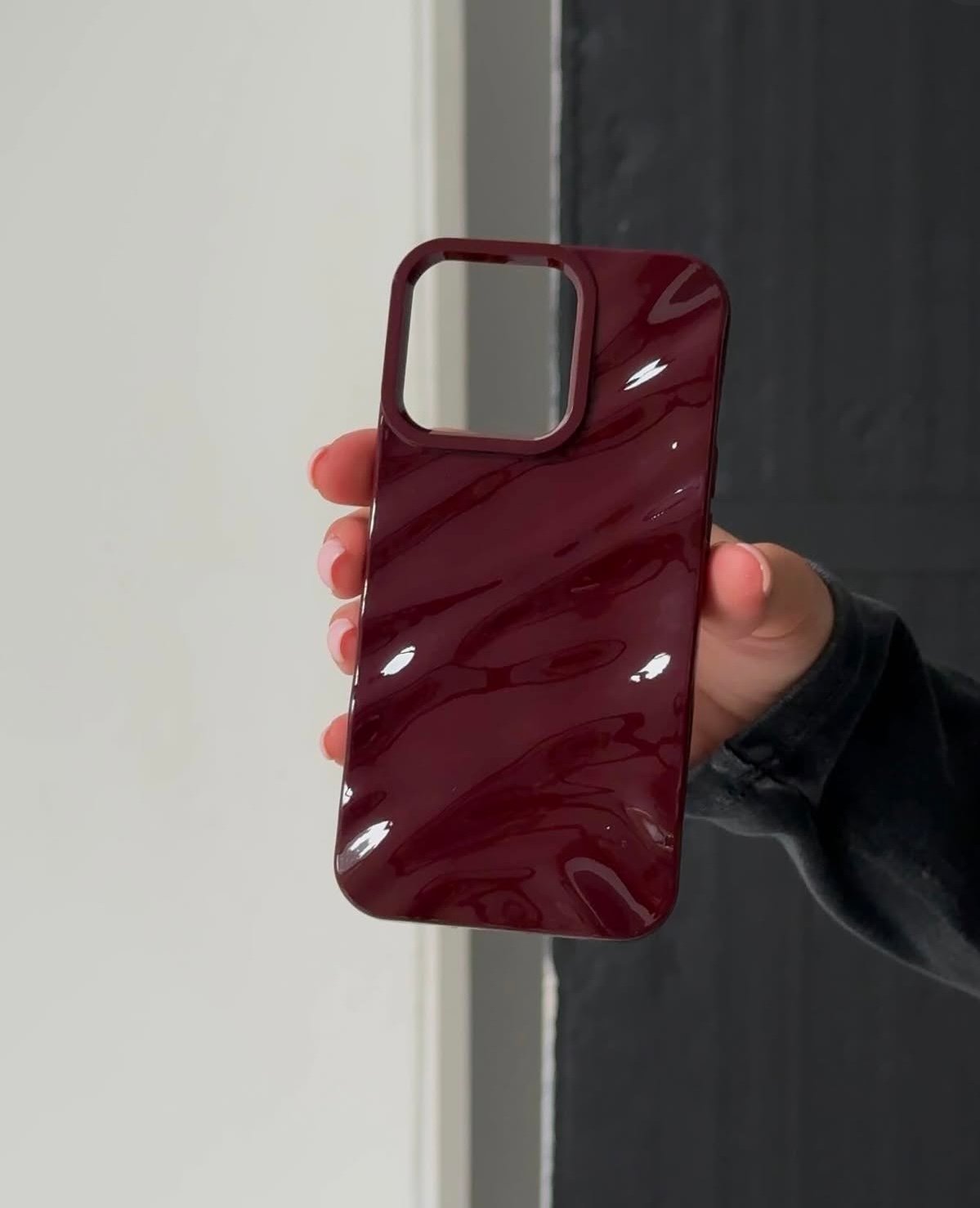 Cherry wavy iPhone case