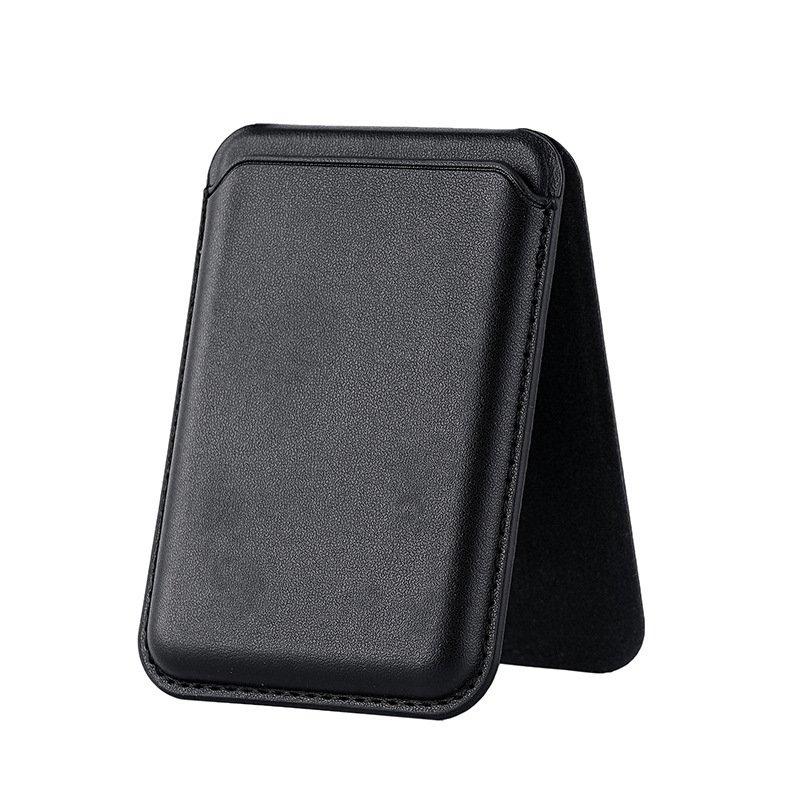 Black Color Leather MagSafe Card Holder