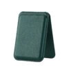 Green Color Leather MagSafe Card Holder