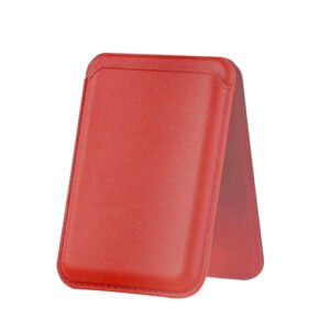Red Color Leather MagSafe Card Holder