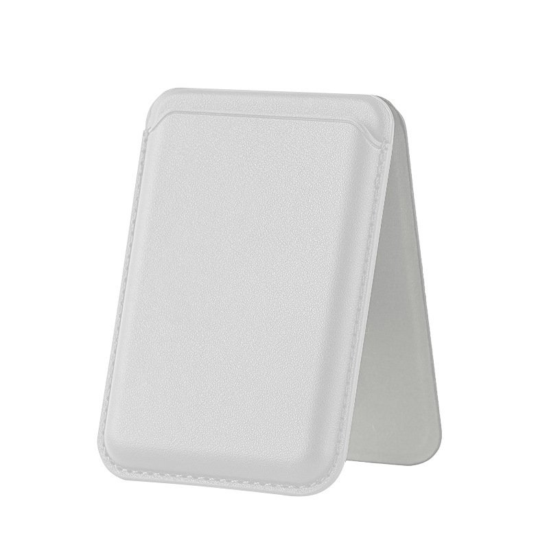 White Color Leather MagSafe Card Holder