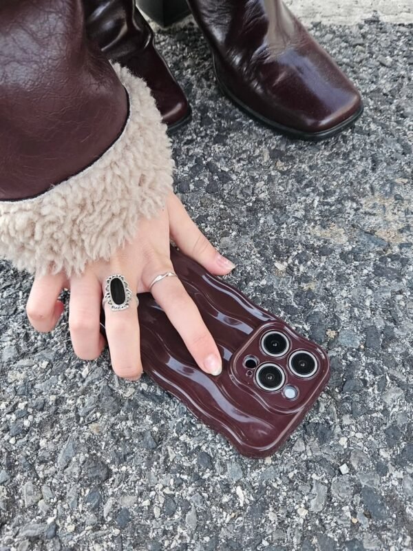 Wine Red 3D iPhone Case