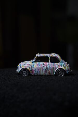 Classic Fiat 500 Sticker Bomb Edition Toy Car