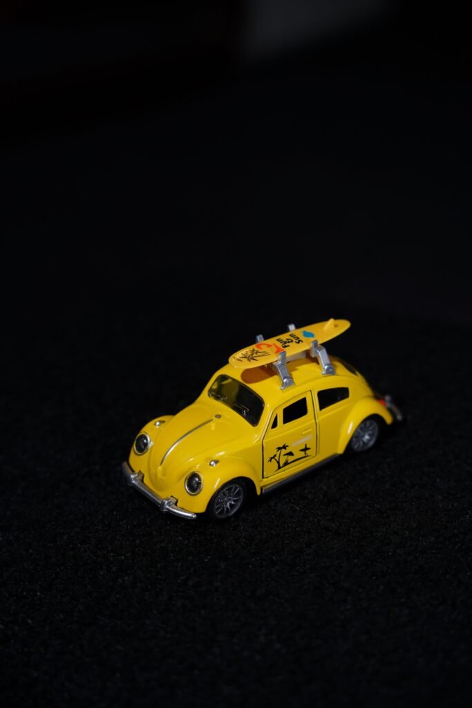 Vintage Volkswagen Beetle Surfboard Toy Car